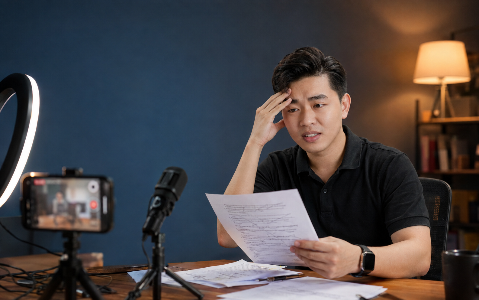 Giảng viên gặp khó khăn khi phải tự quay video nhiều lần